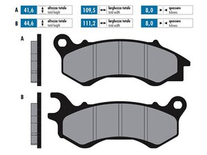 Brzdové obloženie pre Honda PCX 125 (10-), NSC, Vision, Peugeot Polini organické Brzdové obloženie pre Honda PCX 125 (10-), NSC, Vision, Peugeot Polini organické