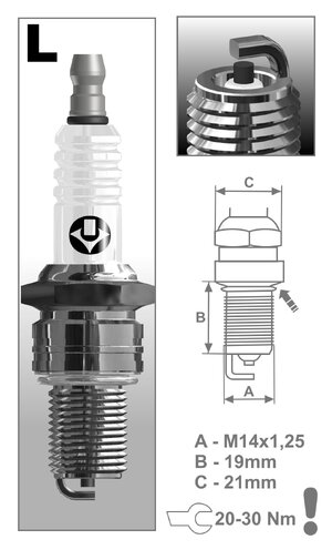 Zapaľovacia sviečka BRISK L14C SUPER