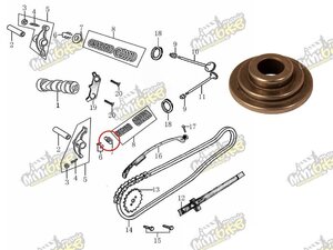 Držiak pružiny ventilu ZS155 W150 YX160 1P60 PitsterPro, Stomp Držiak pružiny ventilu ZS155 W150 YX160 1P60 PitsterPro, Stomp