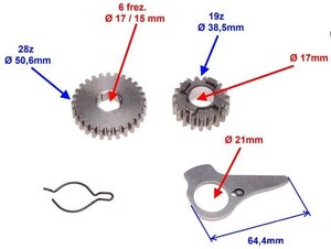 Prevodovka pre ATV 110/125ccm 3rýchlosti +spiatočka len kolieska
