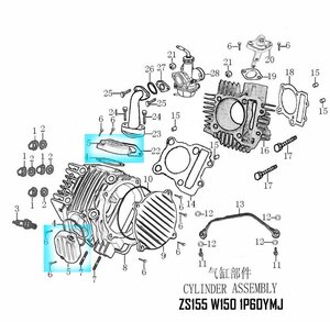 Veko ventilov pre hlavu ZS155