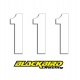 Štartovacie čísla BlackBirdRacing 13x7cm biele - 1