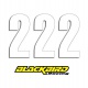 Štartovacie čísla BlackBirdRacing 13x7cm biele - 2