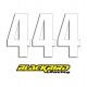 Štartovacie čísla BlackBirdRacing 13x7cm biele - 4
