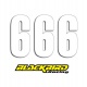 Štartovacie čísla BlackBirdRacing 13x7cm biele - 6