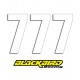 Štartovacie čísla BlackBirdRacing 13x7cm biele - 7