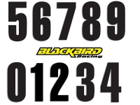 Štartovacie čísla BlackBirdRacing 13x7cm čierne