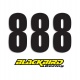 Štartovacie čísla BlackBirdRacing 13x7cm čierne - 8