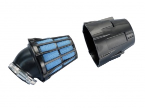 Vzduchový filter Polini Blue Air Box 30-37-42-46mm 30° Black-blue