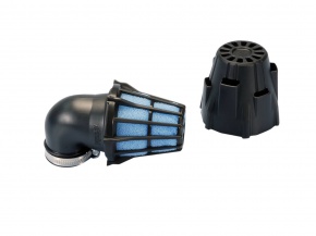 Vzduchový filter Polini Blue Air Box 32-37-46mm 90° Black-blue
