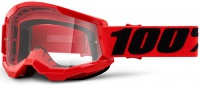 Okuliare 100% Strata2 Red -Clear Lens