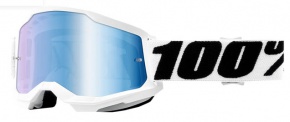 Okuliare 100% Strata2 Everest Mirror Blue Lens