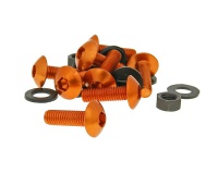 Hliníkové skrutky, matice M5x16 Set - 8 ks, oranžové