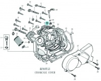 Tesnenie veka spojky pre motor ZS155 O-krúžok