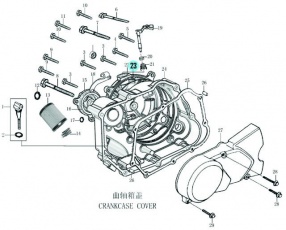 Tesnenie veka spojky pre motor ZS155 O-krúžok