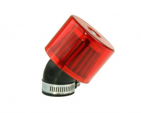 Vzduchový filter 35mm 45° zakrytý vytočený červený